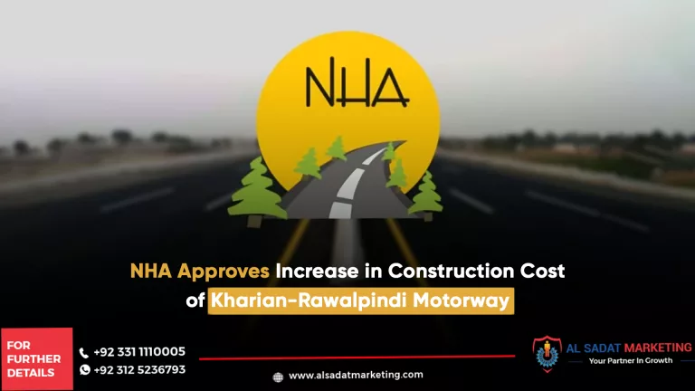 nha represent constroction cost of kharian rawalpindi motorway