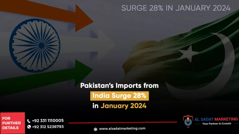pakistan and india flag showews that imports from india in pakistan