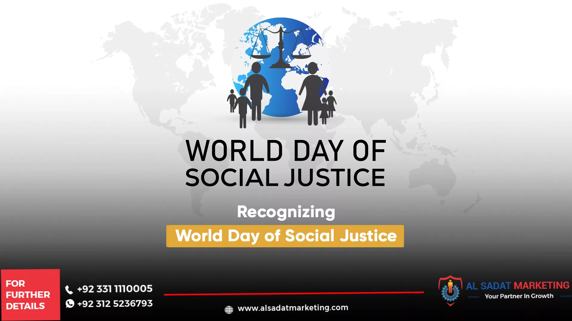 6 dummys and a scale on world day of social justice