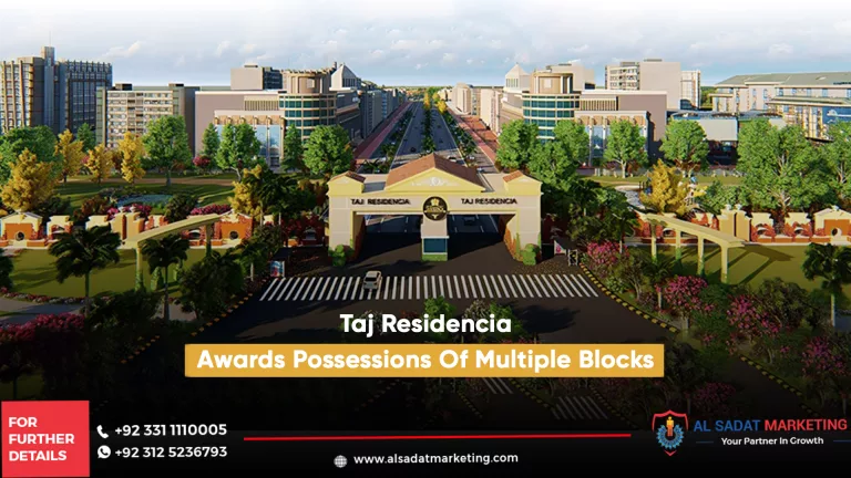 mutiple buildings in taj residencia housing socity in rawalpindi possession of multiple blocks