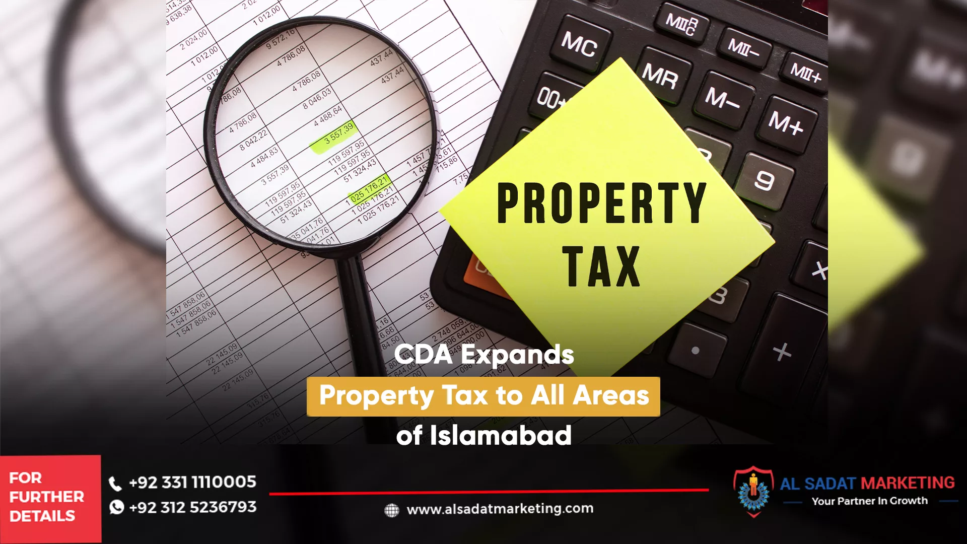 new property tax from cda in islamabad