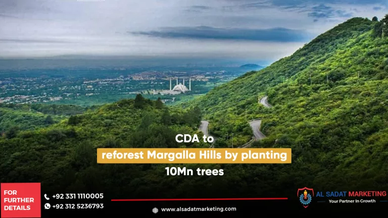 view of faisal masjid from green mountains of margalla hills again reforest with 10 million trees