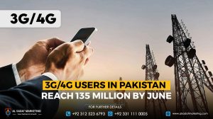 3G4G Users in Pakistan Reach 135 Million by June