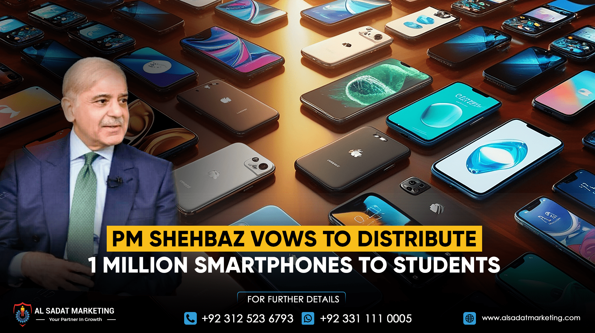 PM Shehbaz Vows to Distribute 1 Million Smartphones to Students