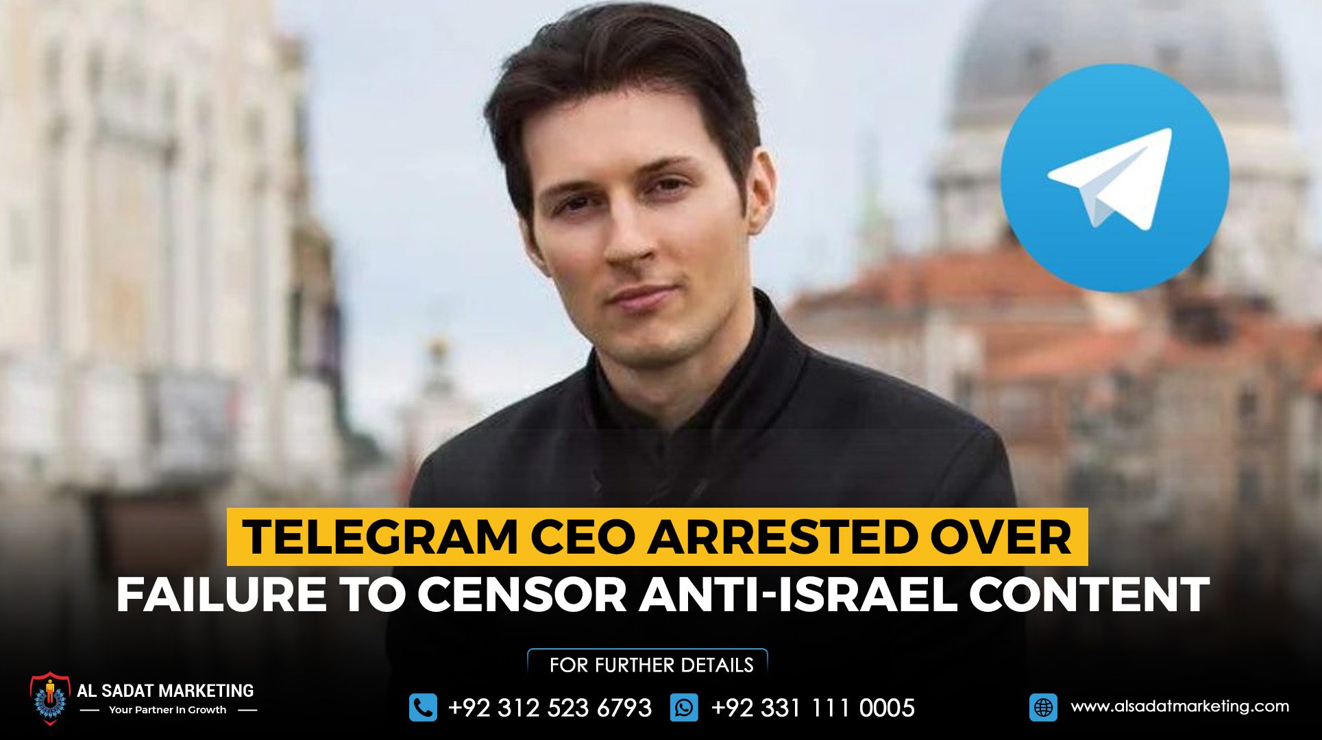 Telegram CEO Arrested Over Failure to Censor Anti-Israel Content