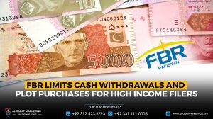 FBR Limits Cash Withdrawals and Plot Purchases for High-Income Filers