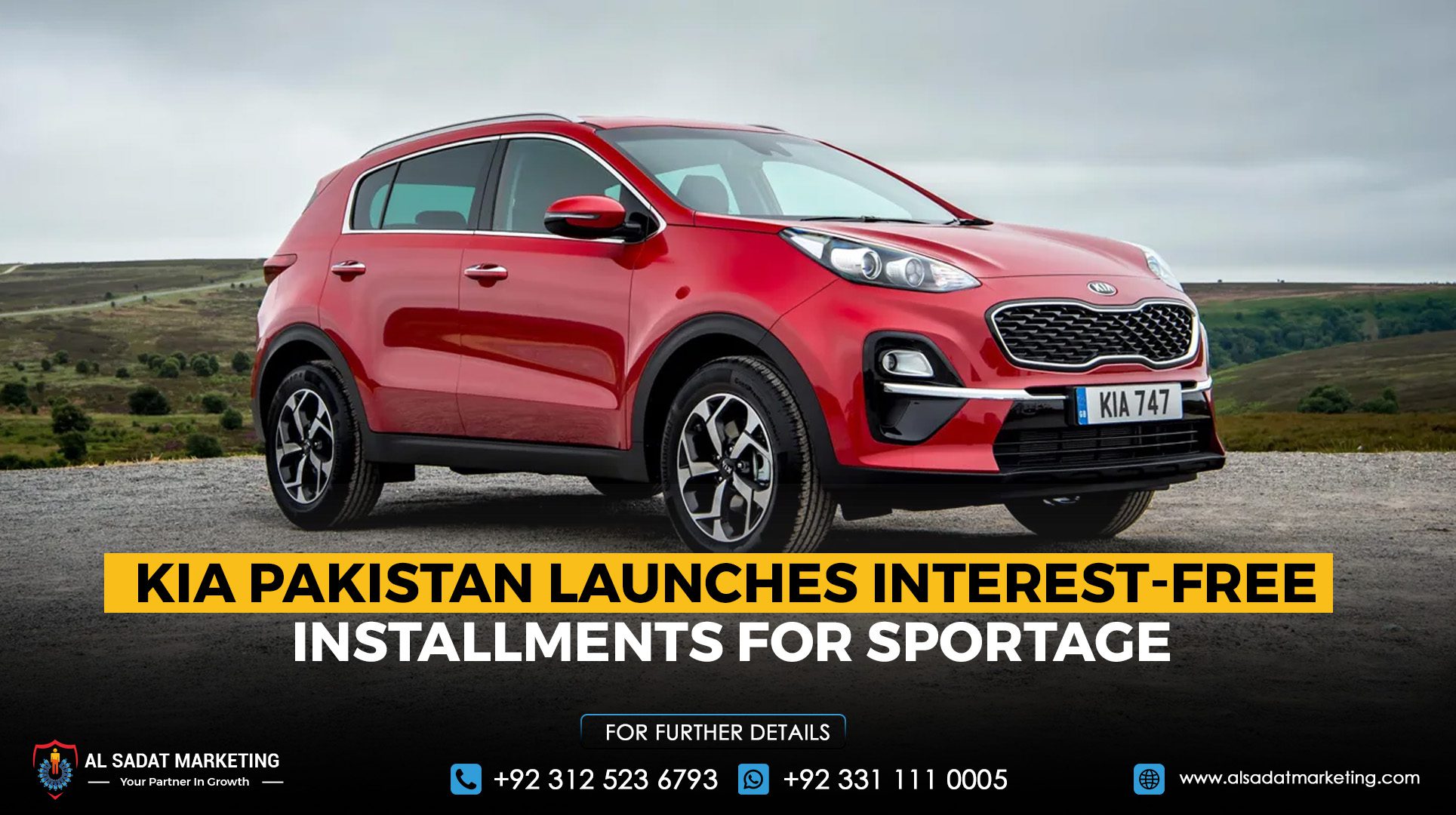 Kia Pakistan Launches Interest-Free Installments for Sportage