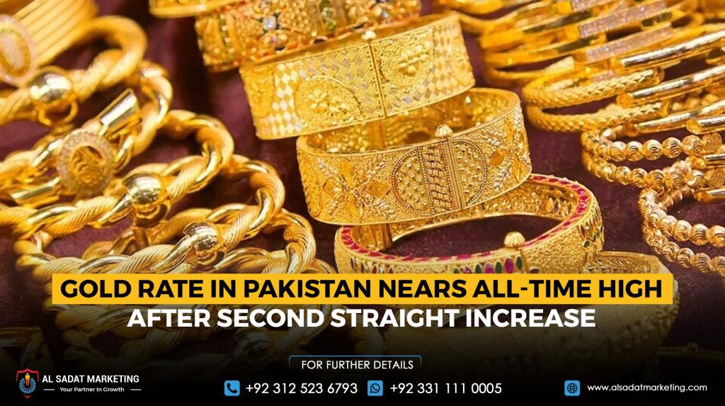 Gold Prices in Pakistan Close to Record High After Second Consecutive Rise