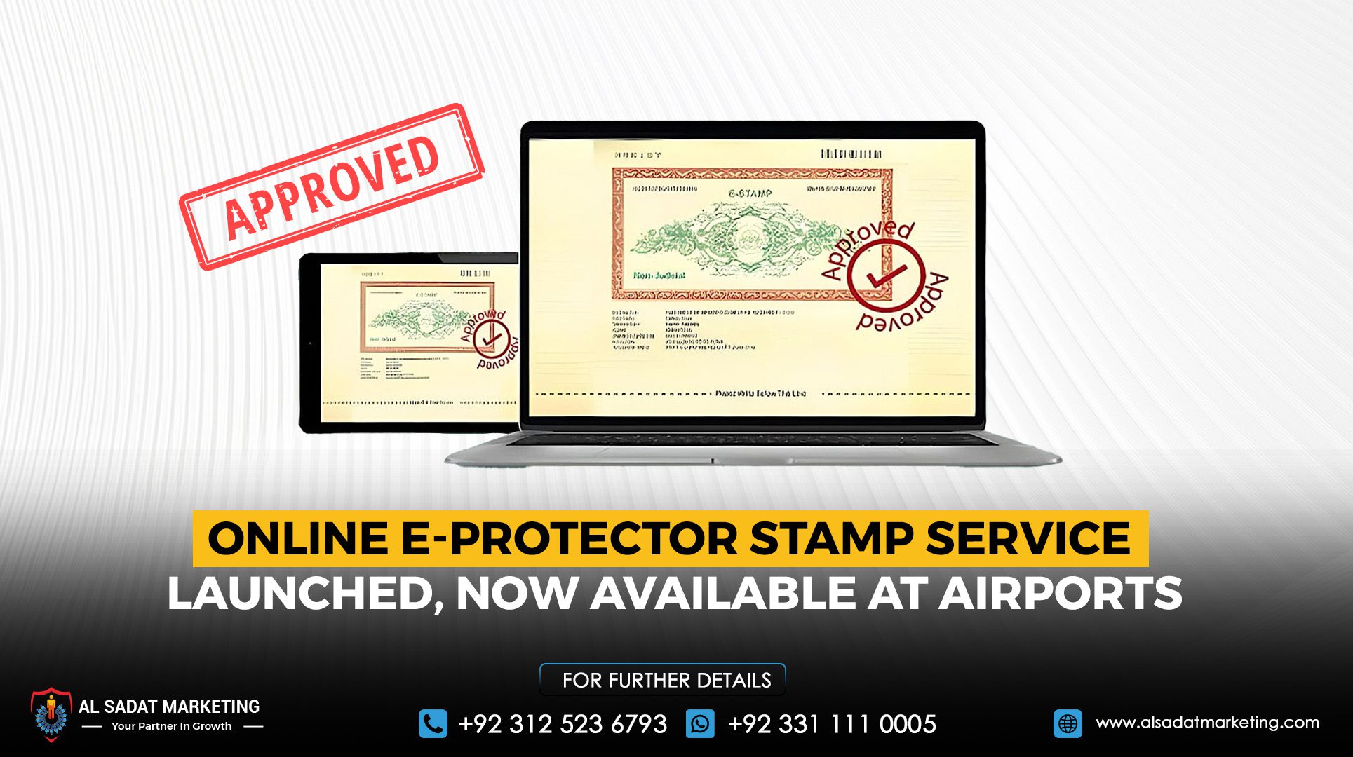 Online e-Protector Stamp Service Launched, Now Available at Airports