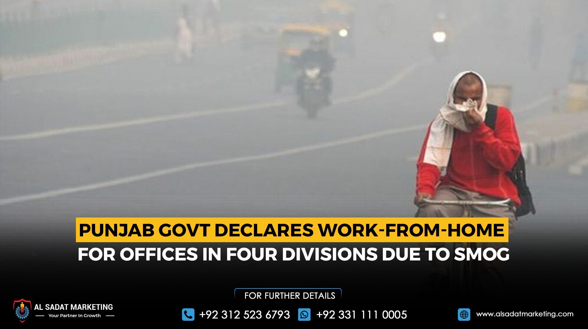 Punjab Govt Declares Work-From-Home for Offices in Four Divisions Due to Smog