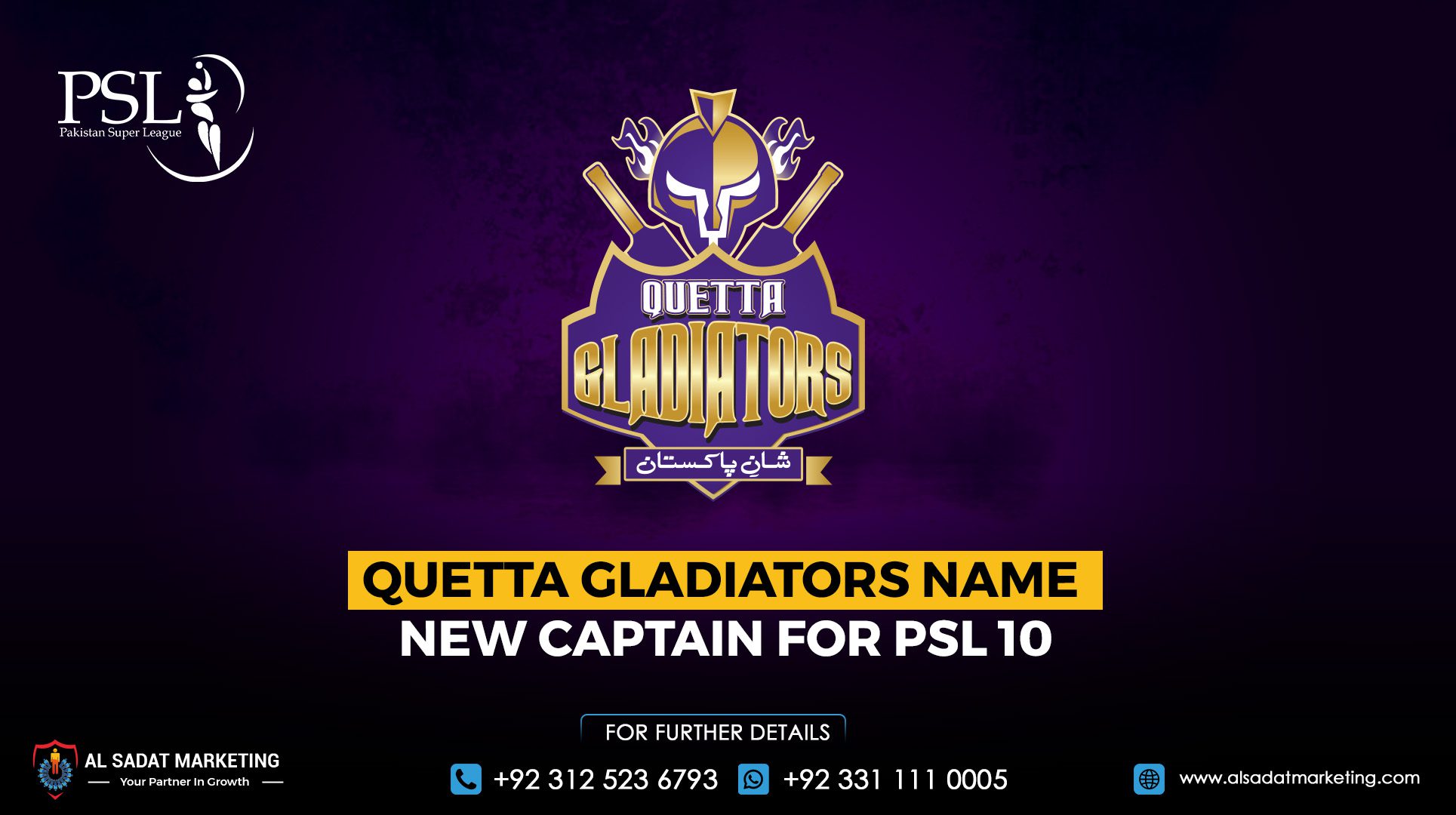 Quetta Gladiators Name New Captain for PSL 10