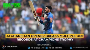 Afghanistan Opener Breaks Multiple ODI Records at Champions Trophy