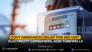 Govt Announces Relief for 300-Unit Electricity Consumers, Agri Tubewells