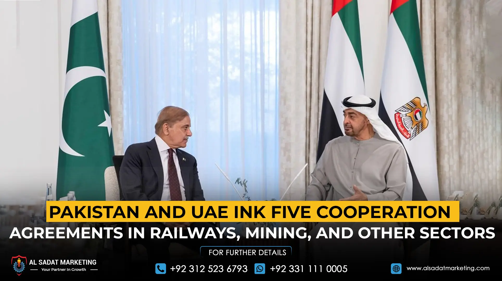 Pakistan and UAE Ink Five Cooperation Agreements in Railways, Mining, and Other Sectors