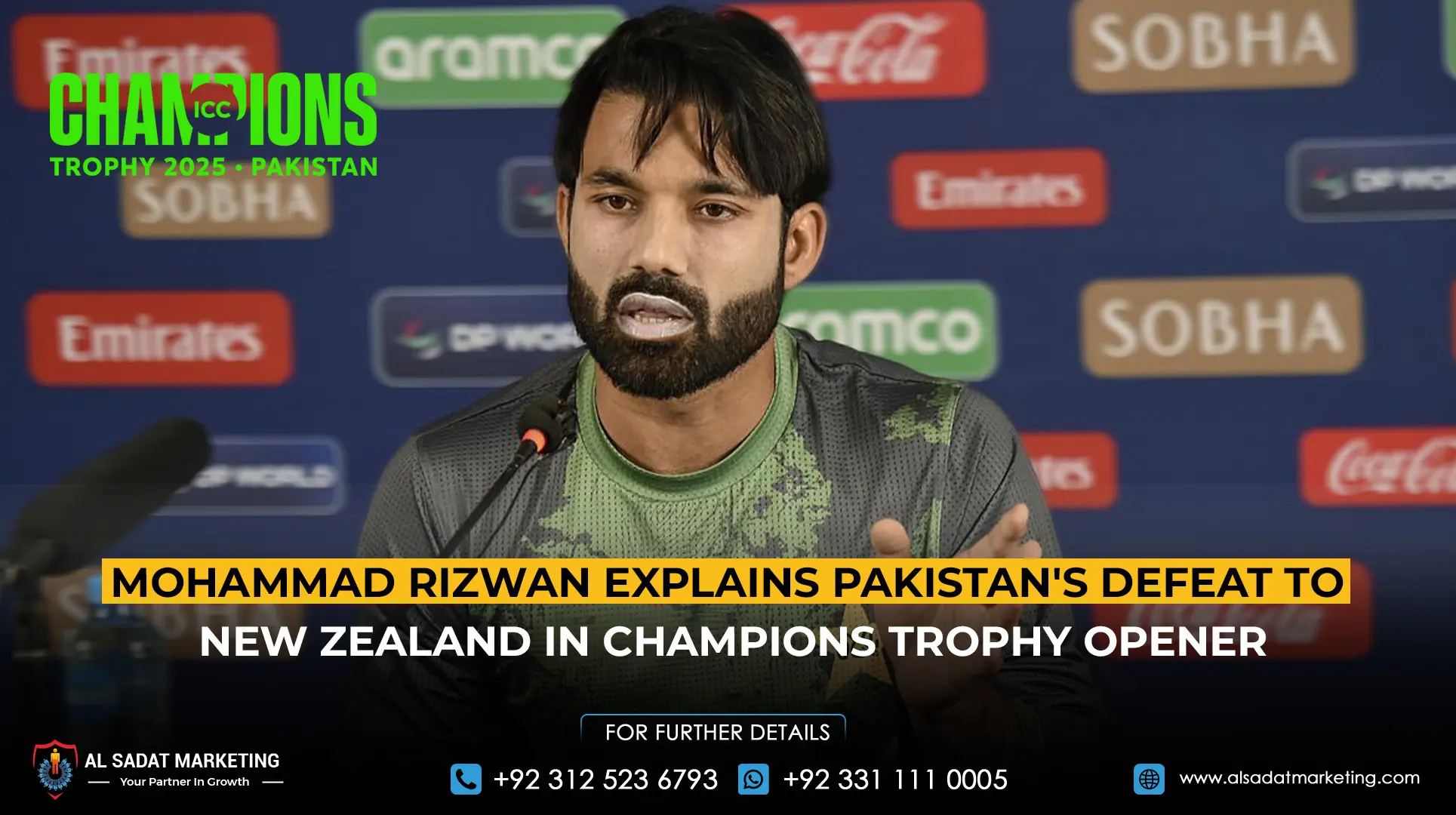 Mohammad Rizwan Explains Pakistan’s Defeat to New Zealand in Champions Trophy Opener