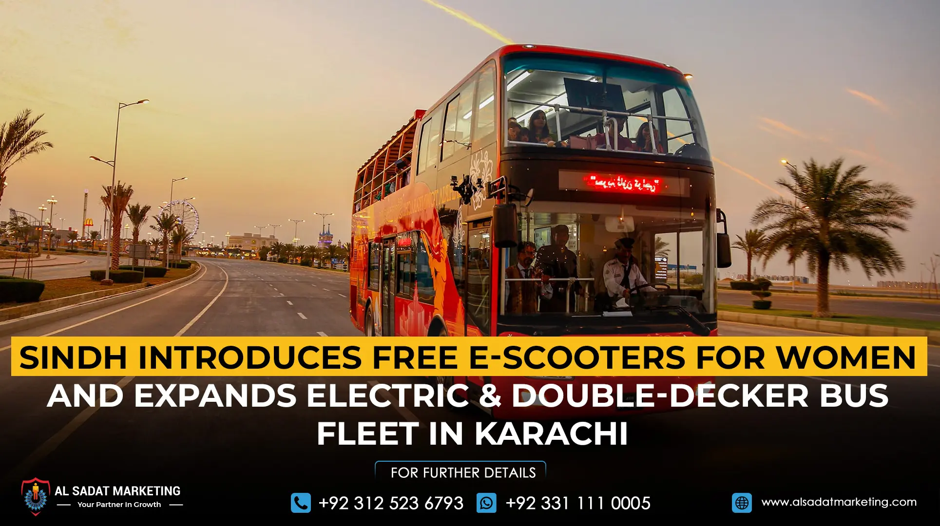 Sindh Introduces Free E-Scooters for Women and Expands Electric & Double-Decker Bus Fleet in Karachi