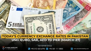 Today’s Currency Exchange Rates in Pakistan – USD, Euro, SAR, AED to PKR (March 27)