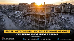 Israeli attacks kill 200 Palestinians as Gaza ceasefire ends under Trump