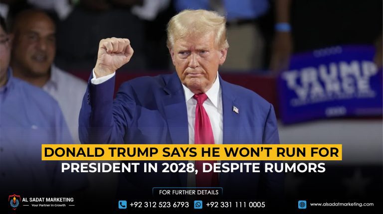 Donald Trump says he won’t run for president in 2028, despite rumors