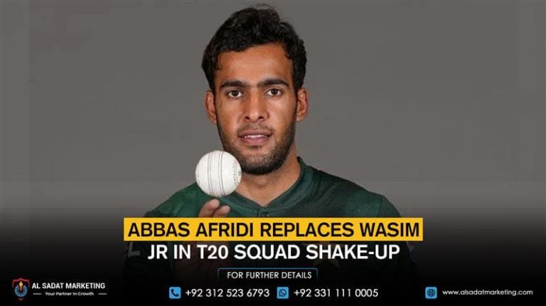 Abbas Afridi Replaces Wasim Jr in T20 Squad Shake-Up
