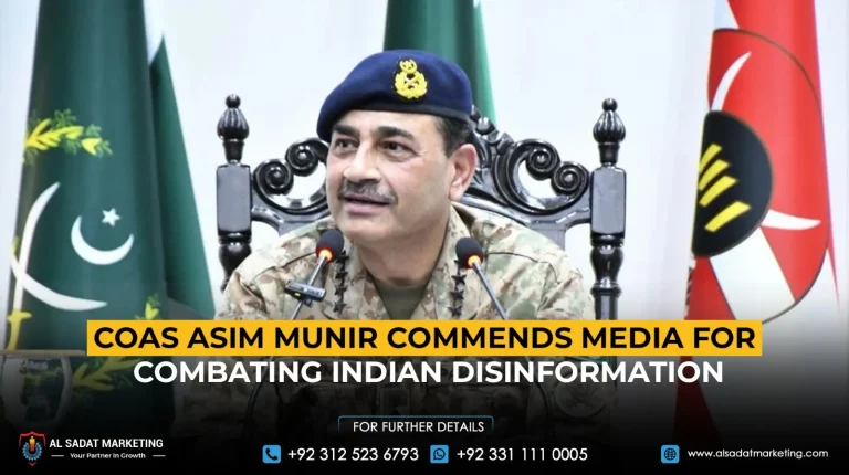 COAS Asim Munir Commends Media for Combating Indian Disinformation