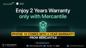 iPhone 16 comes with 2-year warranty from Mercantile