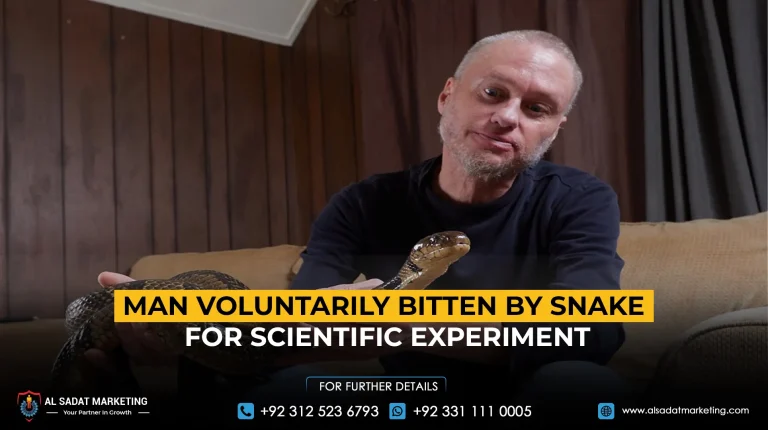 Man Voluntarily Bitten by Snake for Scientific Experiment