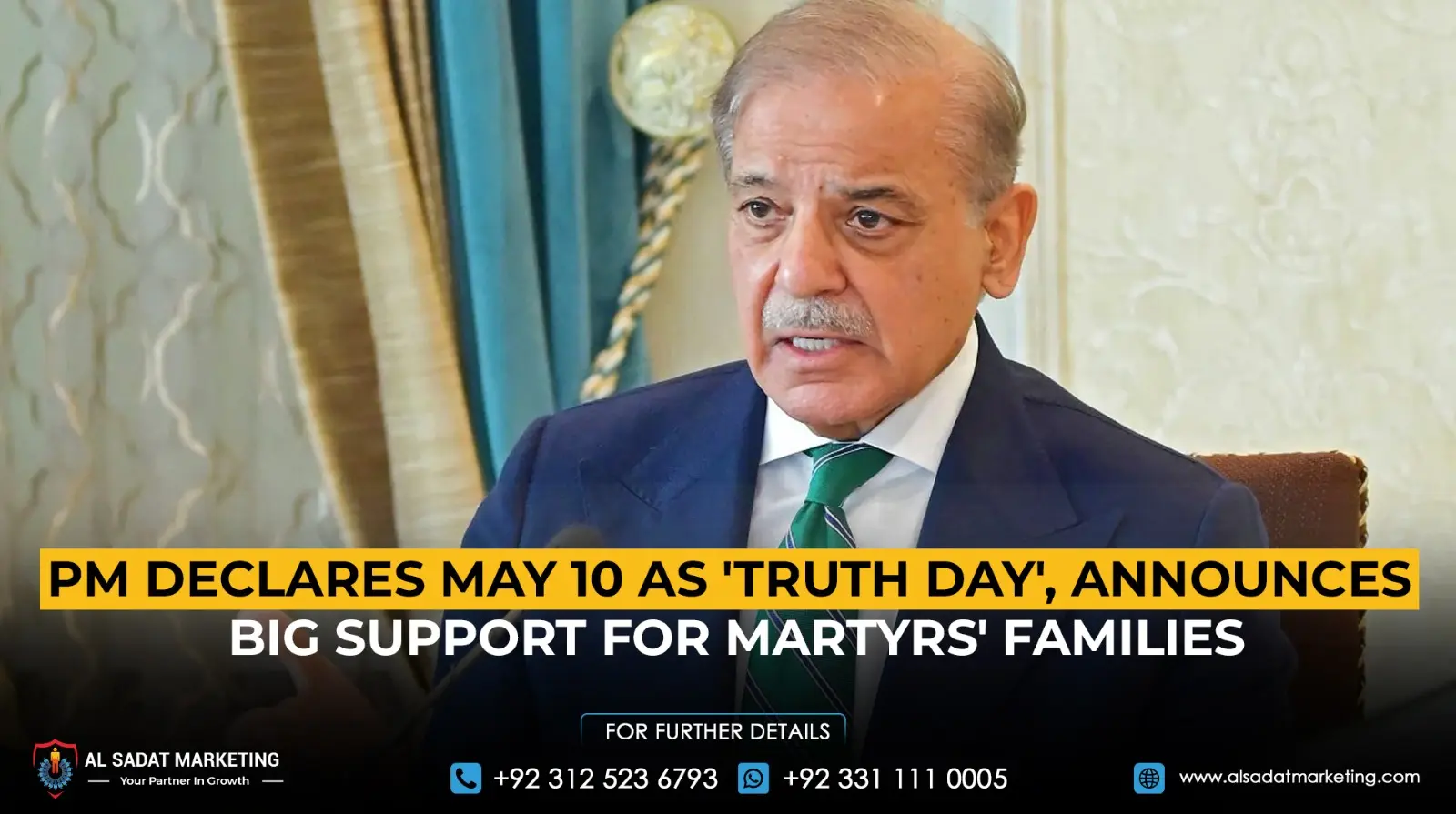 PM Declares May 10 as 'Marka-e-Haq Day', Announces Big Support for Martyrs' Families