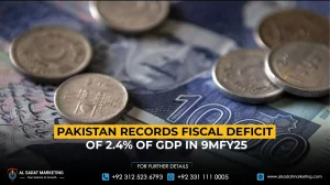Pakistan Records Fiscal Deficit of 2.4% of GDP in 9MFY25