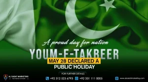 May 28 declared a public holiday
