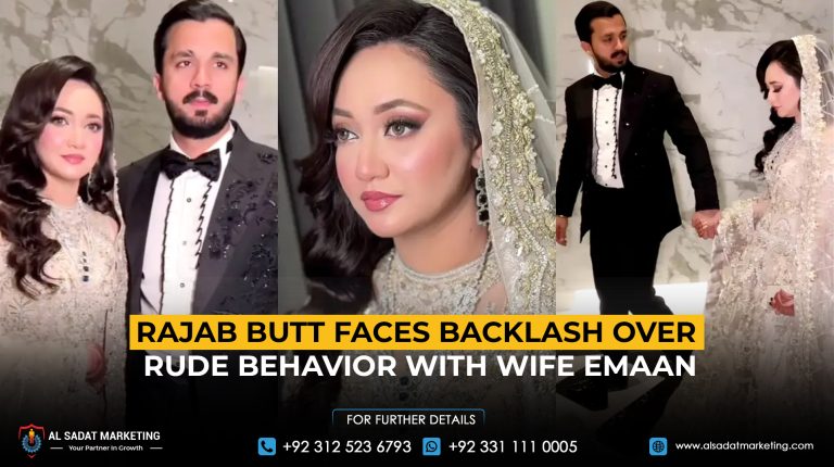Rajab Butt faces backlash over rude behavior with wife Emaan