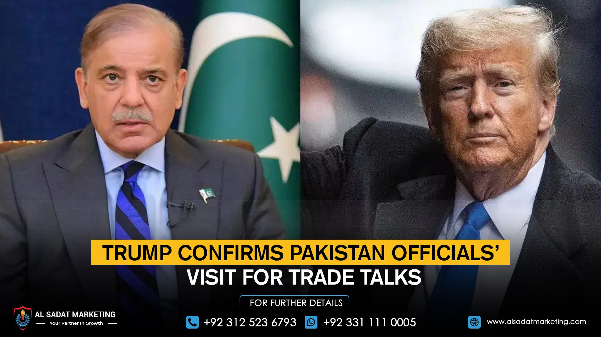 Trump Confirms Pakistan Officials’ Visit for Trade Talks