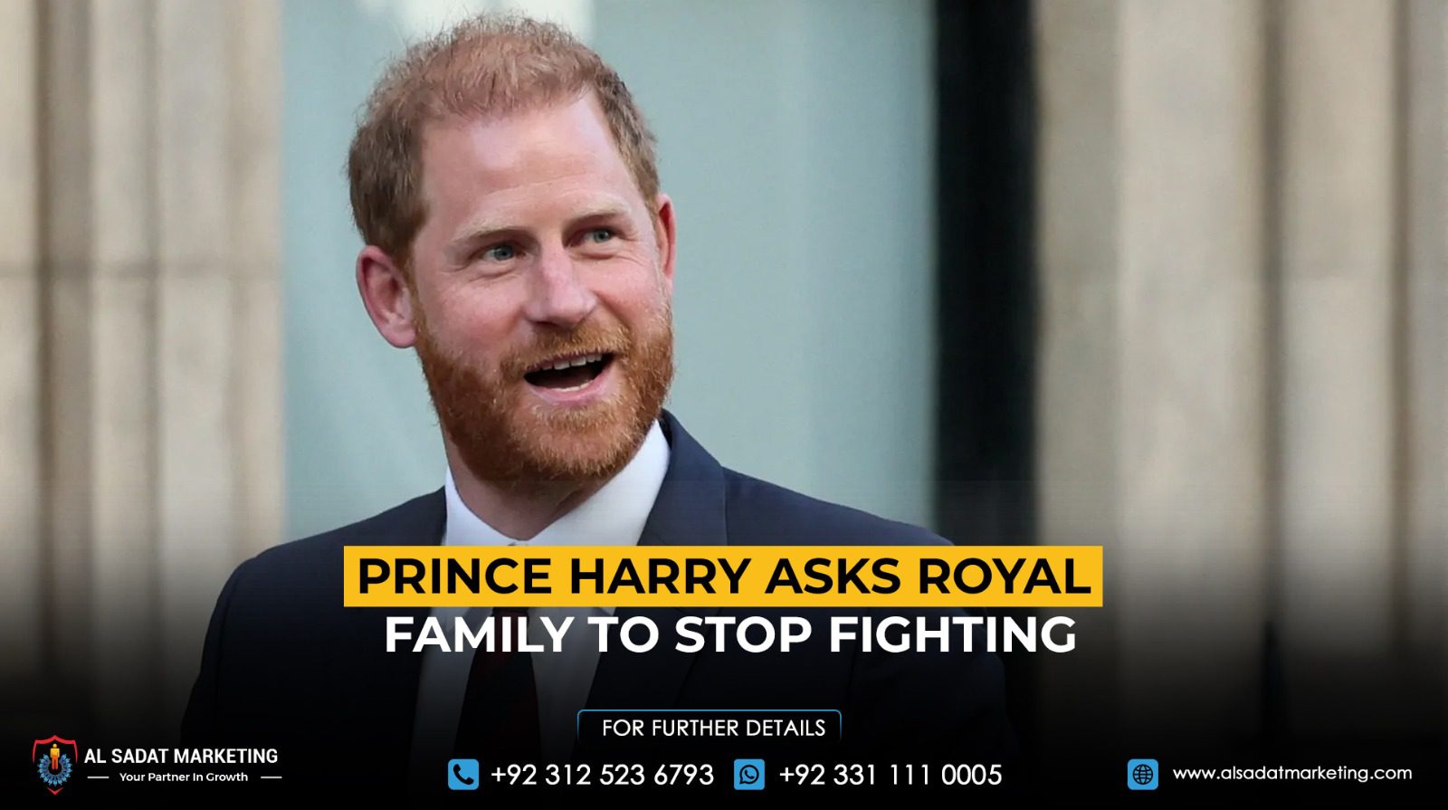 Prince Harry asks royal family to stop fighting