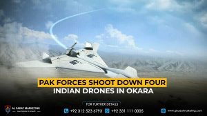 Pak forces shoot down four Indian drones in Okara