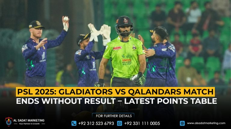 PSL 2025: Gladiators vs Qalandars Match Ends Without Result – Latest Points Table