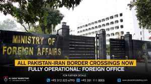 All Pakistan-Iran Border Crossings Now Fully Operational: Foreign Office