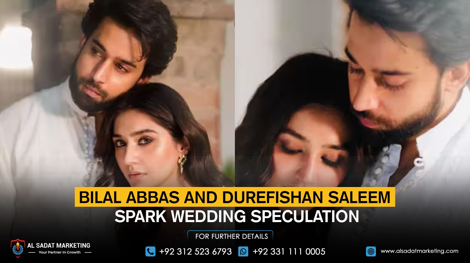 Bilal Abbas and Durefishan Saleem Spark Wedding Speculation