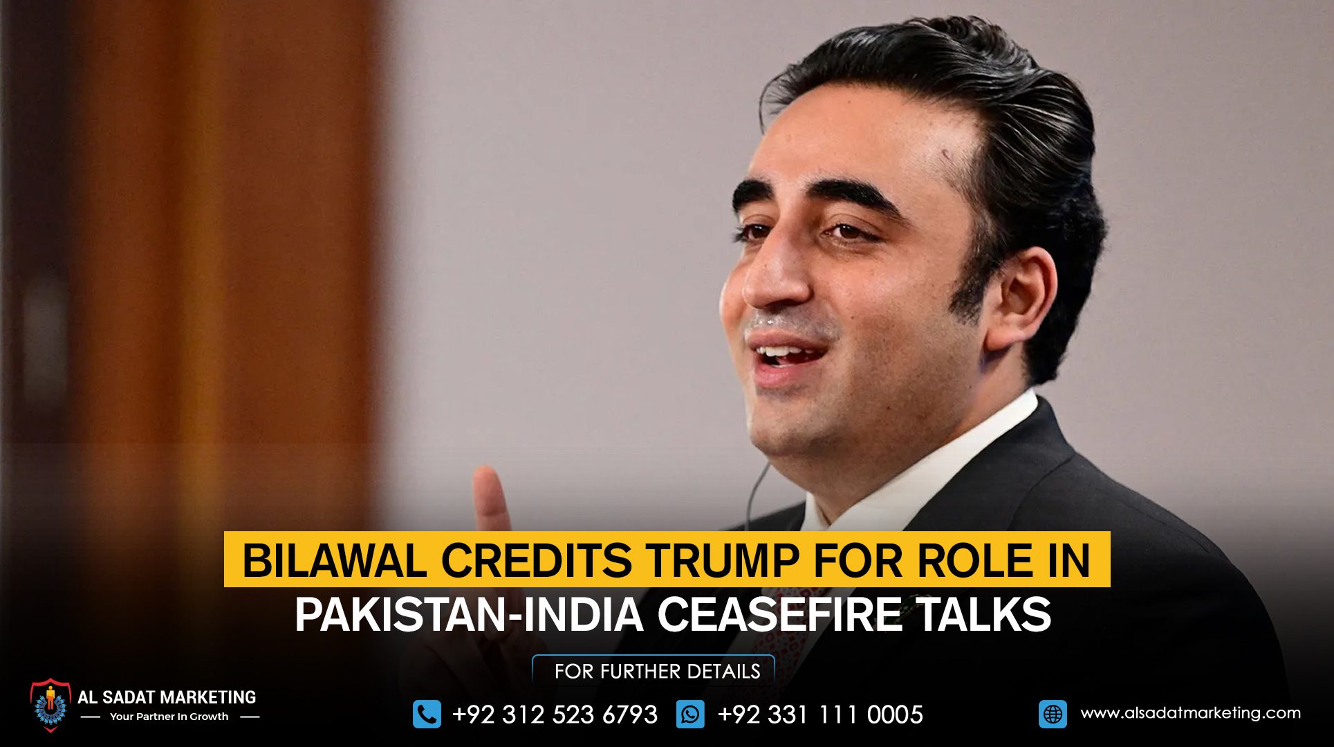 Bilawal Credits Trump for Role in Pakistan-India Ceasefire Talks