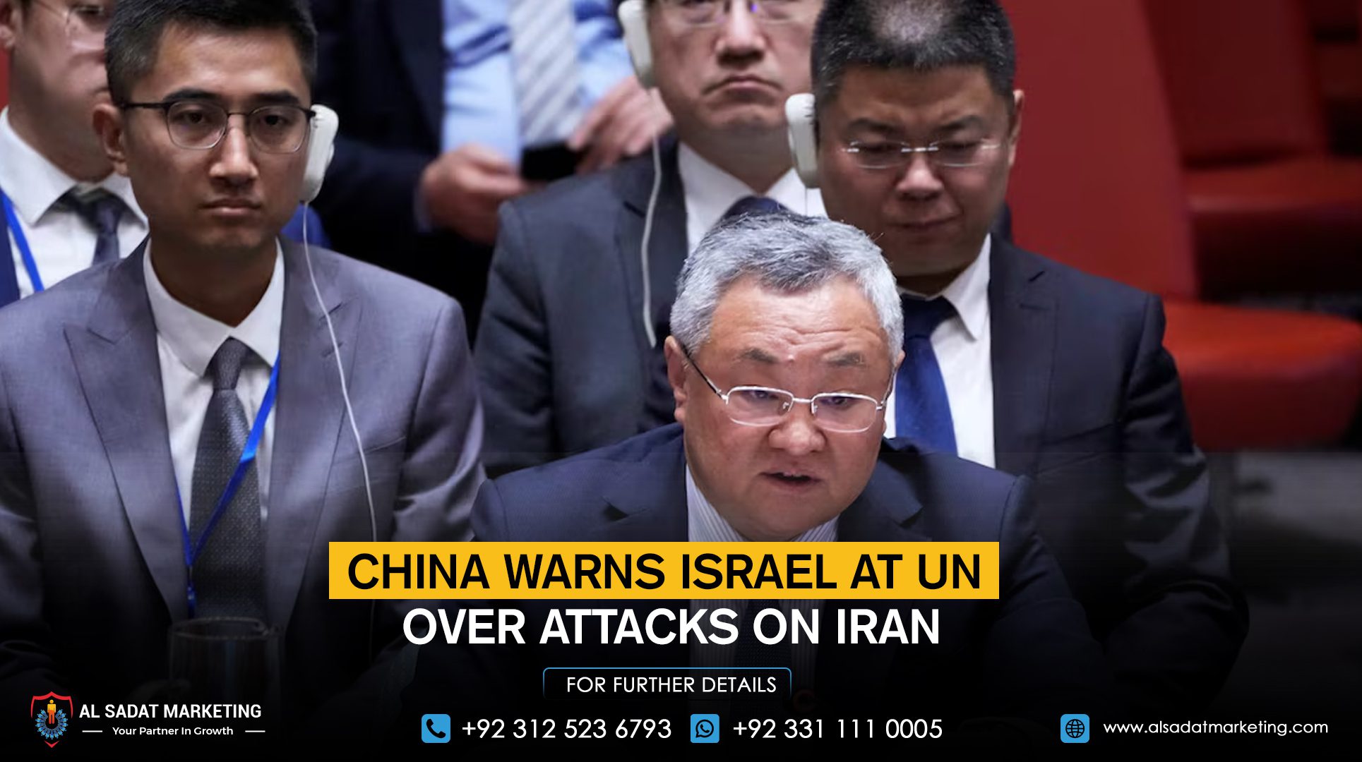 China Warns Israel at UN Over Attacks on Iran