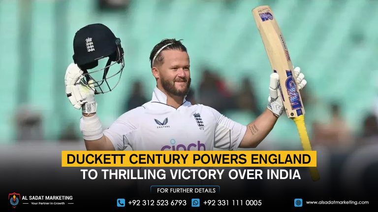 Duckett Century Powers England to Thrilling Victory Over India