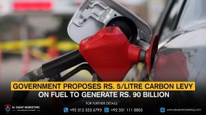 Government Proposes Rs. 5/Litre Carbon Levy on Fuel to Generate Rs. 45 Billion