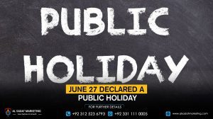 June 27 Declared a Public Holiday