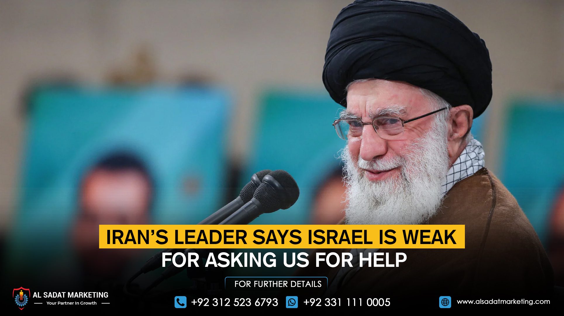 Iran’s Leader Says Israel Is Weak for Asking the US for Help