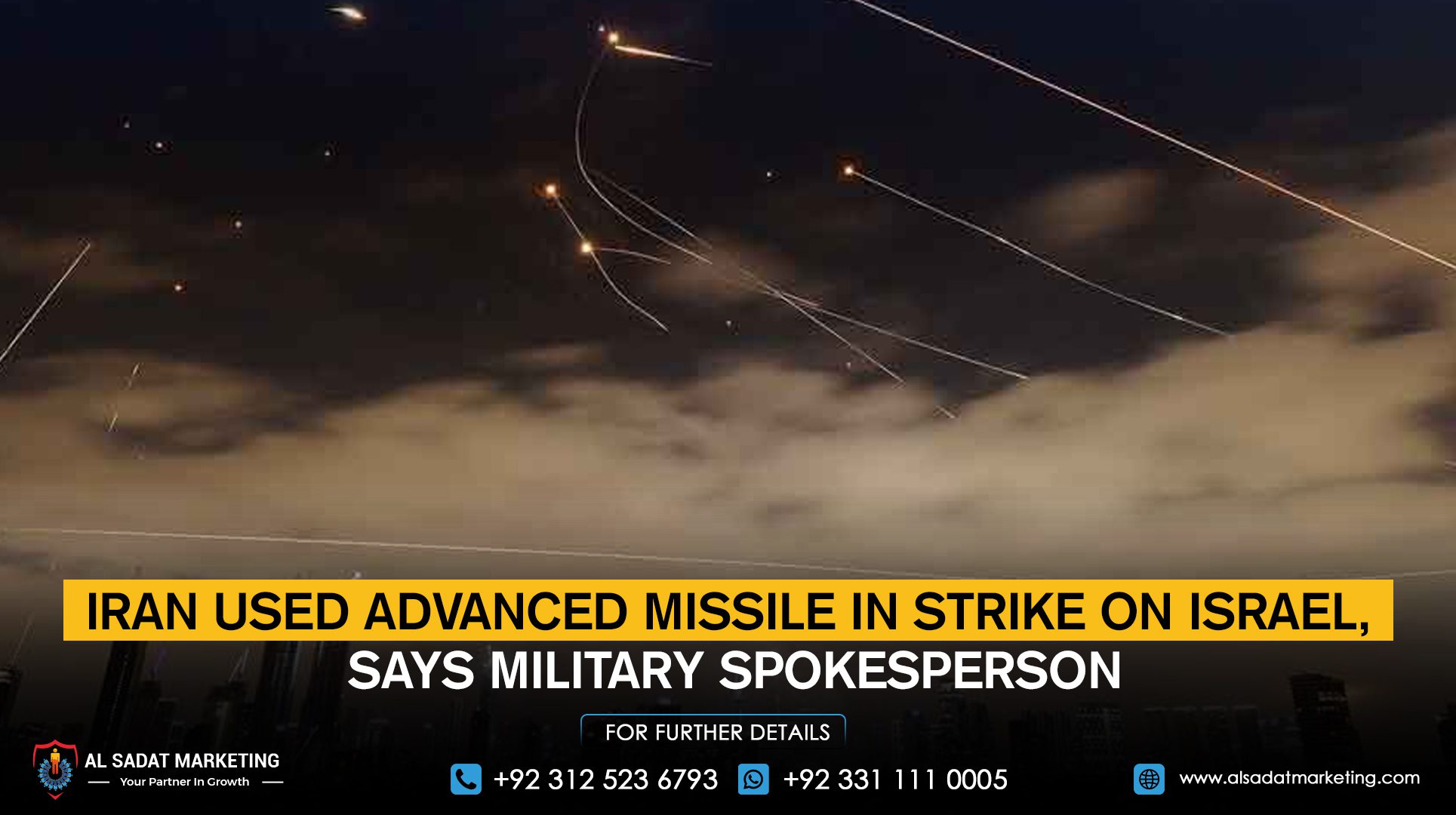 Iran Used Advanced Missile in Strike on Israel, Says Military Spokesperson
