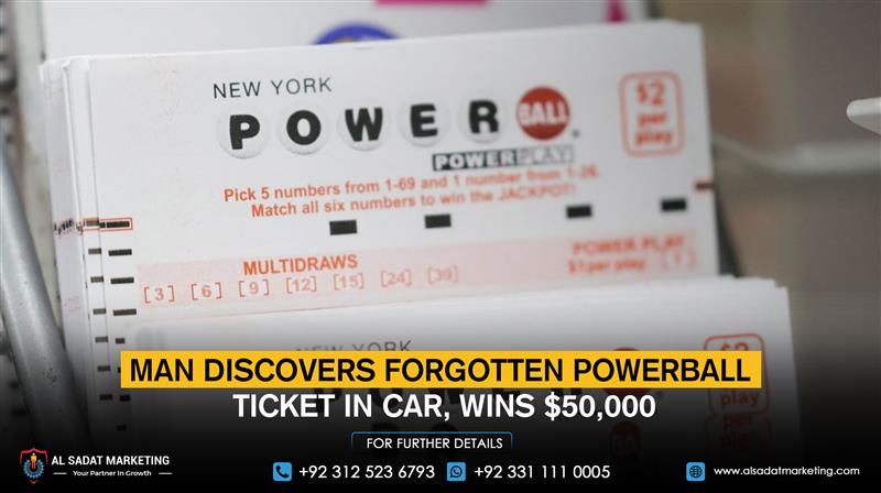 Man Discovers Forgotten Powerball Ticket in Car, Wins $50,000