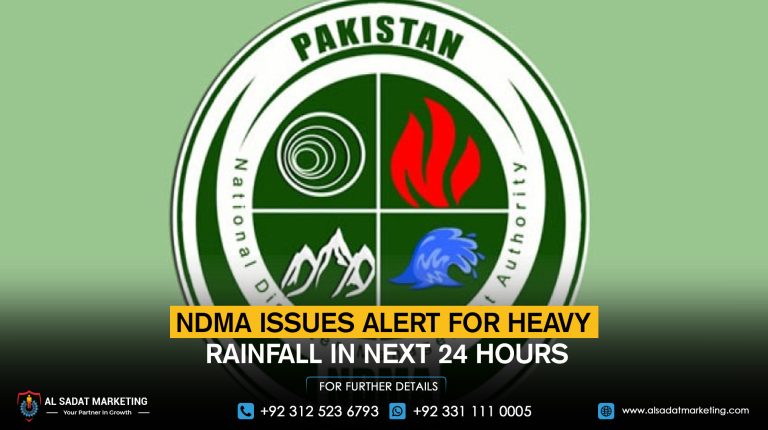 NDMA Issues Alert for Heavy Rainfall in Next 24 Hours