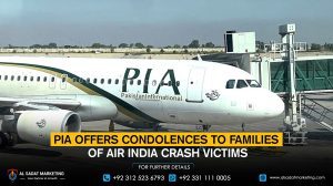 PIA Offers Condolences to Families of Air India Crash Victims
