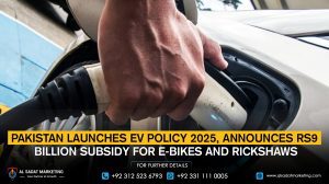 Pakistan Launches EV Policy 2025, Announces Rs9 Billion Subsidy for E-Bikes and Rickshaws
