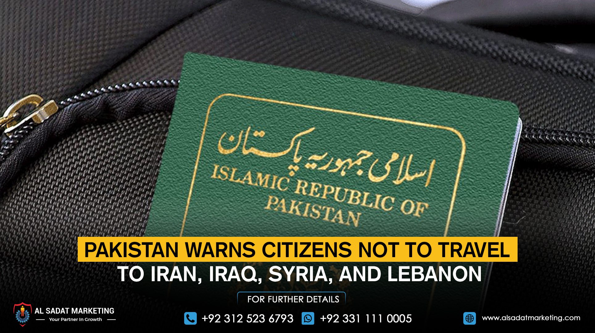 Pakistan Warns Citizens Not to Travel to Iran, Iraq, Syria, and Lebanon