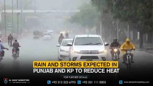 Rain and storms expected in Punjab and KP to reduce heat